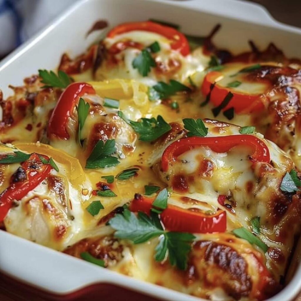 Cheesy Chicken and Peppers Bake: The Ultimate Comfort Food Recipe